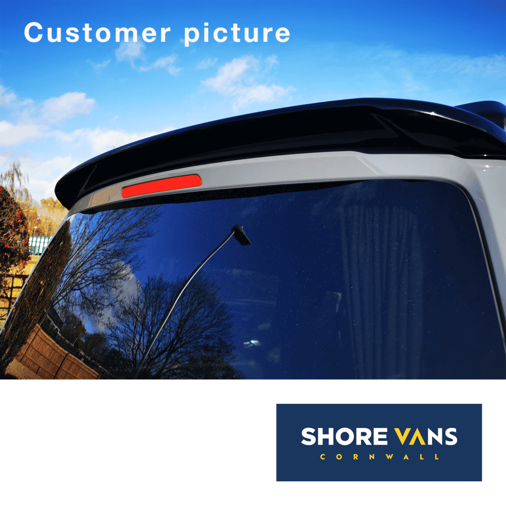 VW T6.1 T6 Tailgate Rear Spoiler Gloss Black Shore Vans
