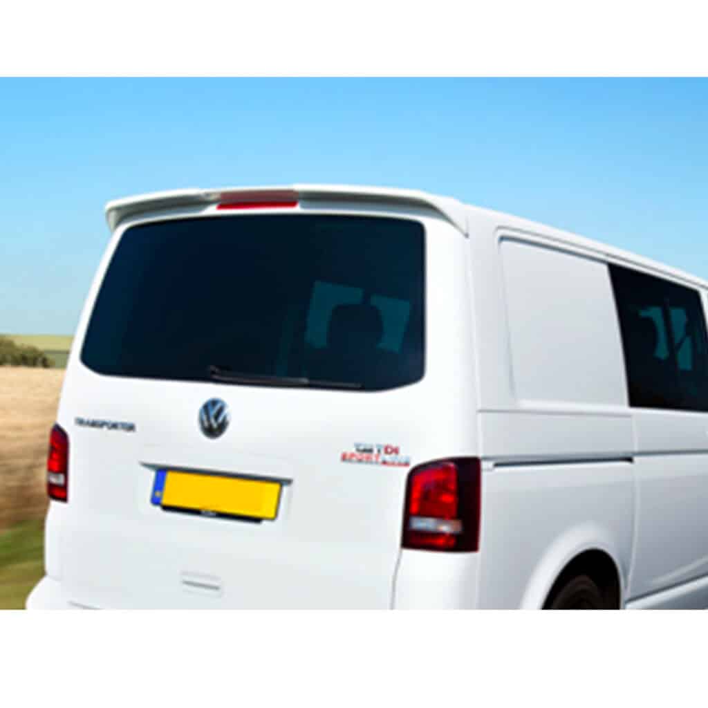 VW T6 Tailgate Spoiler Candy White Shore Vans