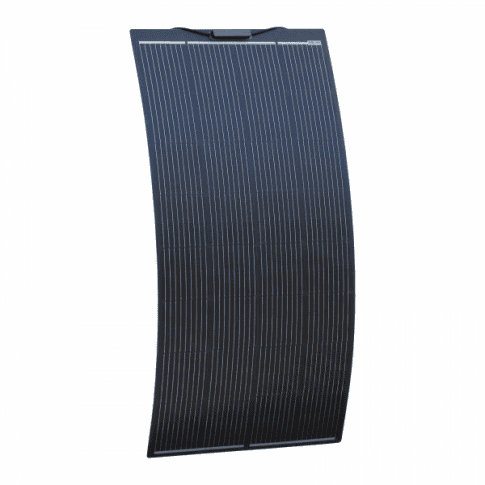 150W black semi-flexible fibreglass solar panel with durable ETFE coating