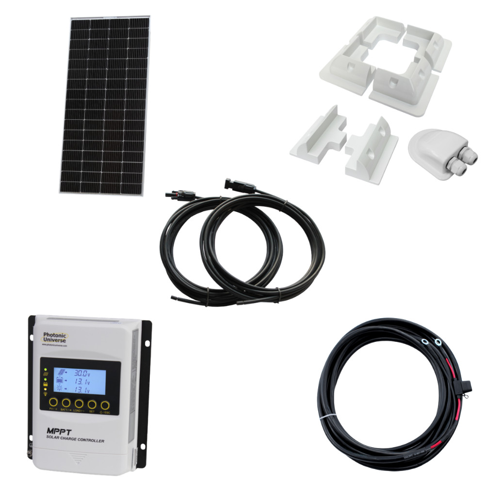 250W Rigid Bluetooth Kit, with mounts, controller and cable - Solar Kit