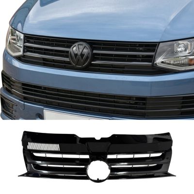 VW T5.1 Badged Grille Gloss Black