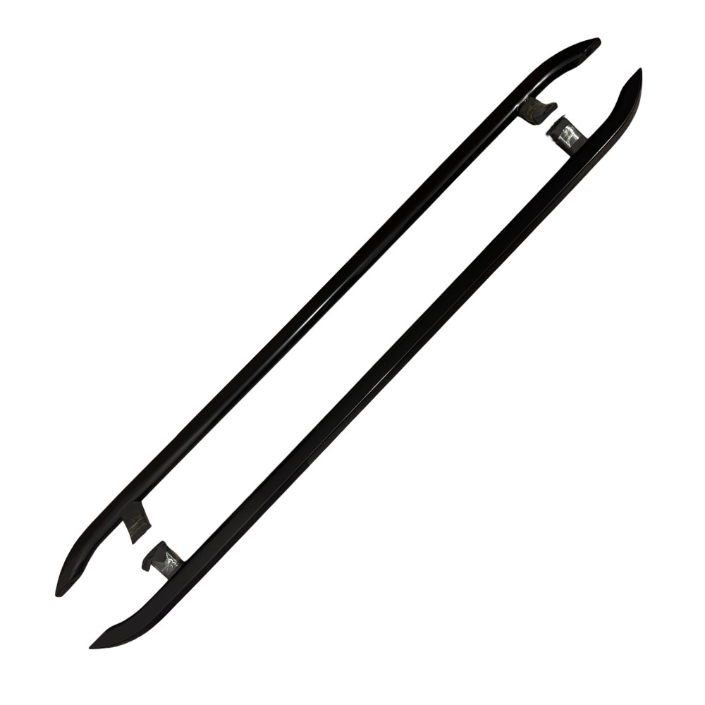 VW T7 LWB Angled Trapezoid Side Bars – Gloss Black - Image 2