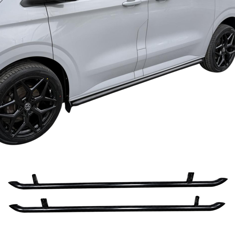VW T7 SWB Sportline Style Side Bars – Gloss Black