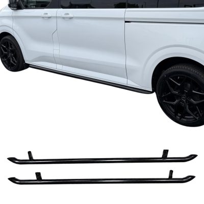 VW T7 LWB Sportline Style Side Bars – Gloss Black
